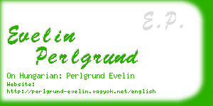 evelin perlgrund business card